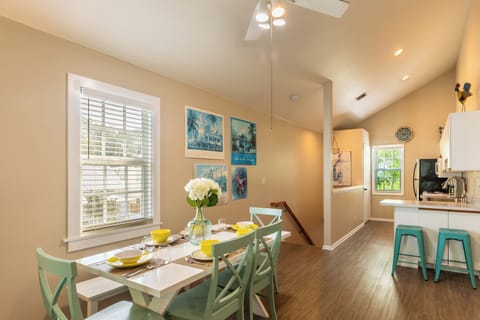Indoor dining table.
