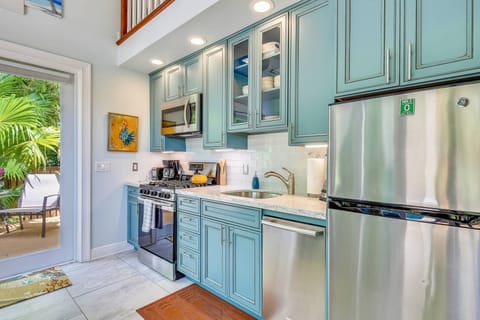 Outdoor access from the kitchen.