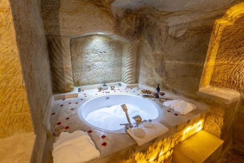 Cave Jacuzzi Superior Room-7 | Premium bedding, Select Comfort beds, individually decorated