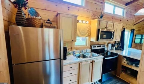 Deluxe Cabin, Multiple Beds, Patio, Resort View | Living area