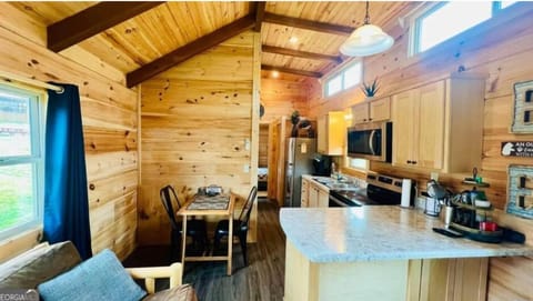 Deluxe Cabin, Multiple Beds, Patio, Resort View | Private kitchen | Microwave, coffee/tea maker, paper towels