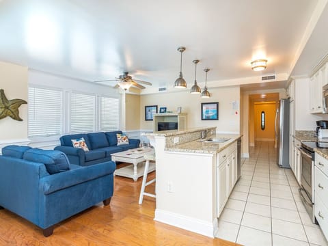 Condo, Multiple Beds, Pool Access, Garden View (Captains Watch 11 - No Pets Allowed) | Private kitchen | Fridge, microwave, oven, stovetop