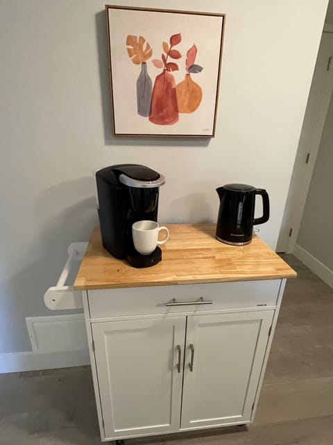 Cozy coffee station, K-cups and various tea provided
