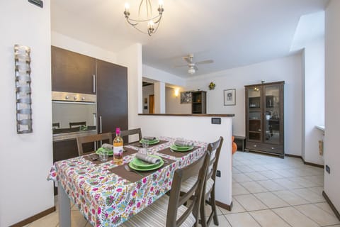 View on kitchen and living room