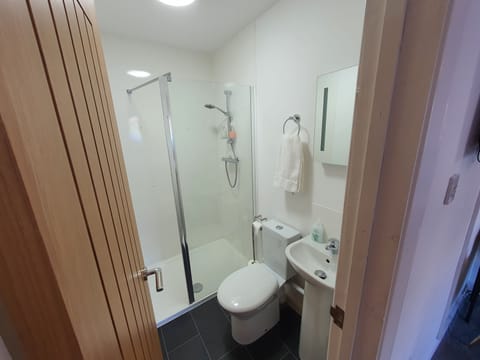 Basic Double Room | Bathroom | Shower, rainfall showerhead, free toiletries, hair dryer