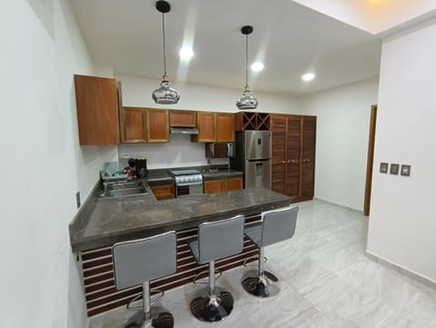 PALMAS DE CHAHUE 4 (39 MTS2) | Private kitchen | Full-size fridge, microwave, oven, stovetop