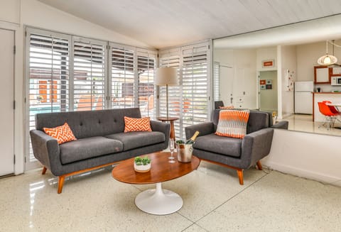 Luxury Suite, 1 King Bed, Accessible, Kitchen | Living room | Flat-screen TV