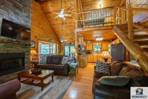 Living area and view of Loft