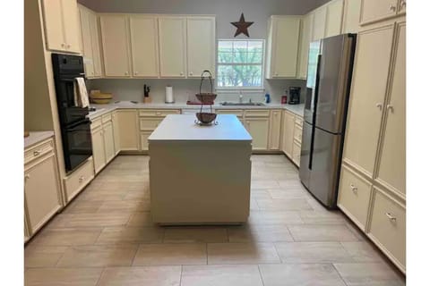 Large island in kitchen