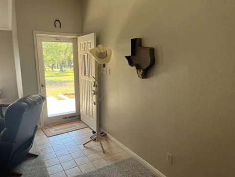 Front door entrance with keypad entry