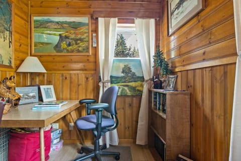 Guests have used `The Nook` as a telecommuting workstation; teens have used it for gaming platforms; children have used it for coloring, crafting, and drawing.