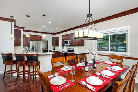 Dining room and kitchen