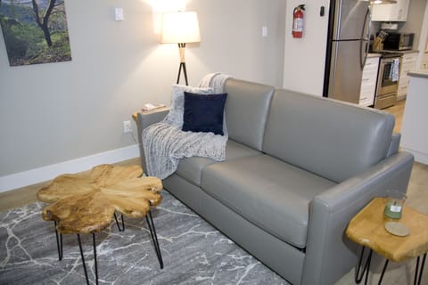 100% Leather Sofa-bed with Queen size mattress