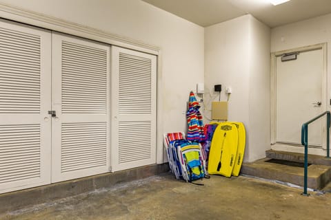 Beach Gear in the Garage