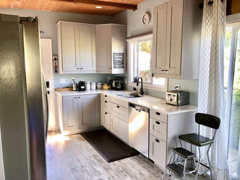 Enjoy meal prep on the granite counter