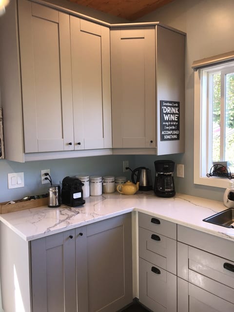 Nespresso coffee maker- bring your own pods or regular drip coffee maker.