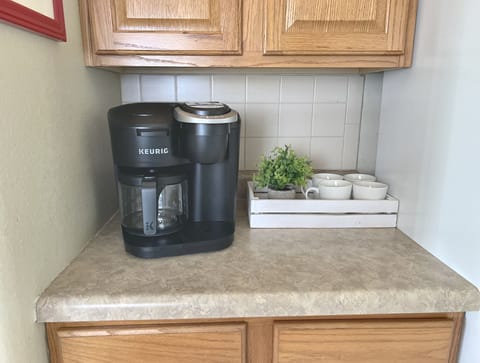 Keurig and full drip coffee maker.