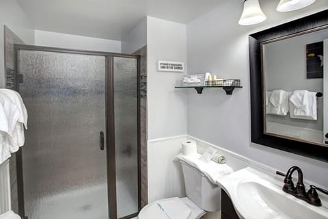 Room, 1 Queen Bed, Pool View, Pet Friendly | Bathroom | Free toiletries, hair dryer, towels