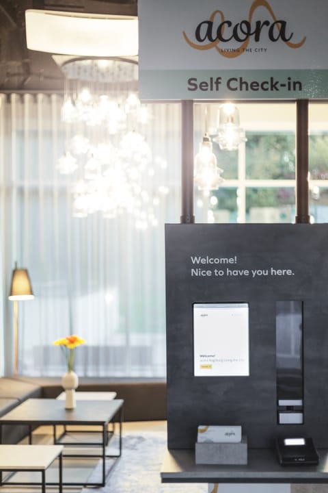 Check-in/check-out kiosk