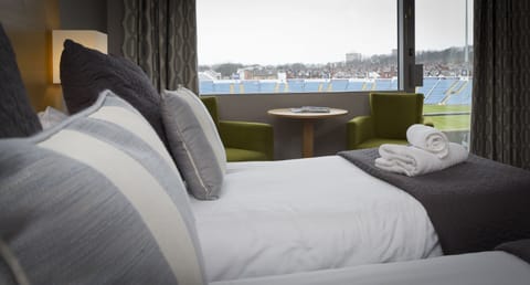 Superior Twin Room, Pitch View | Egyptian cotton sheets, desk, blackout drapes, iron/ironing board