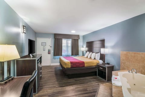 Desk, blackout drapes, iron/ironing board, free cribs/infant beds