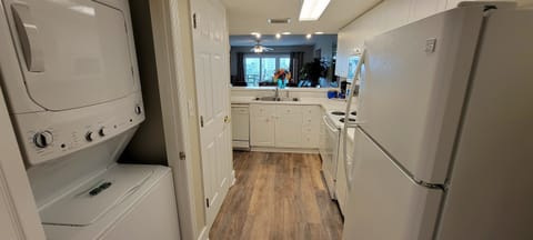 kitchen with washer and dryer