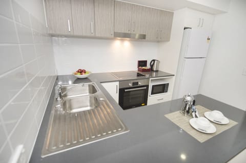 Apartment, 1 Bedroom | Private kitchen | Fridge, microwave, dishwasher, electric kettle