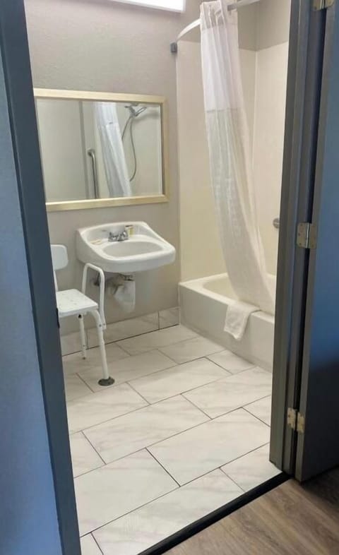 Room, 2 Queen Beds, Accessible, Bathtub (Mobility/Hearing, Grab bars) | Bathroom | Combined shower/tub, deep soaking tub, hair dryer, towels