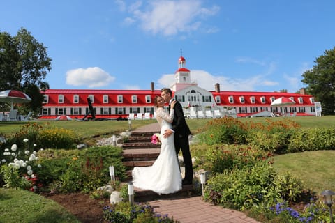 Outdoor wedding area