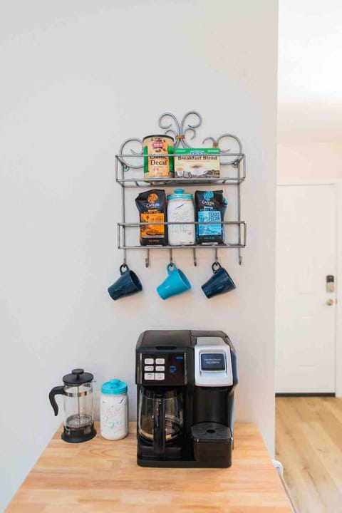 Ground regular and decaf coffee provided