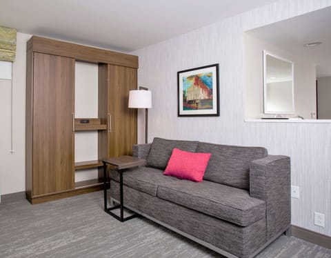 Suite, 1 King Bed, Non Smoking | Living area | Flat-screen TV, pay movies