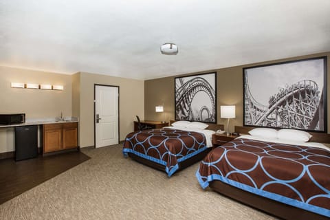 Suite, 2 Queen Beds, Non Smoking | 1 bedroom, desk, blackout drapes, iron/ironing board