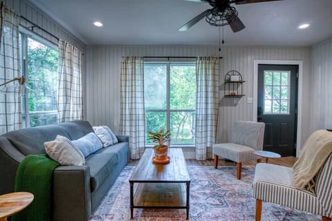 Bright and airy small living room with comfy seating and a touch of style.