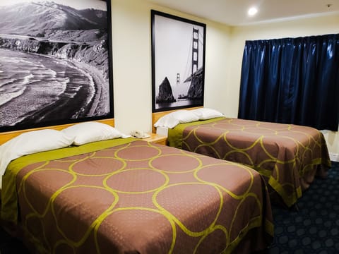 Double Room, 2 Double Beds | Laptop workspace, free cribs/infant beds, free WiFi, bed sheets