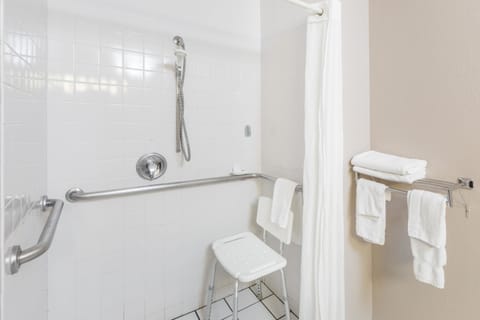 Room, 1 King Bed, Accessible, Non Smoking (Mobility Accessible) | Bathroom shower