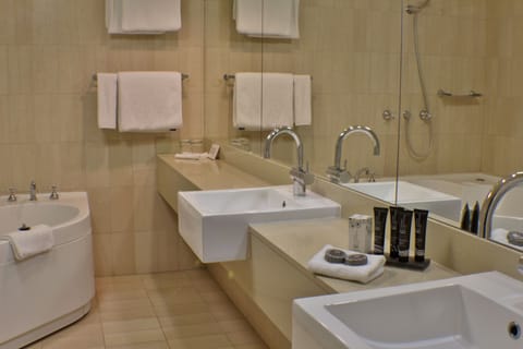 Platinum Suite | Bathroom | Shower, free toiletries, hair dryer, towels