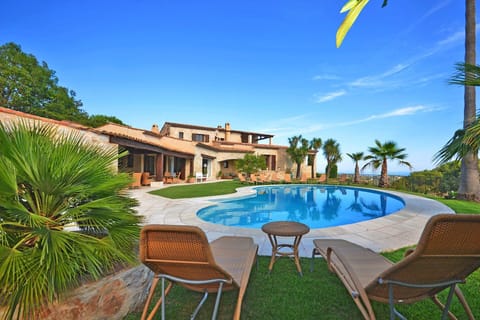 House from across the pool