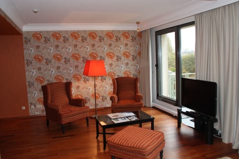 Suite | Living area | 80-cm flat-screen TV with satellite channels, TV