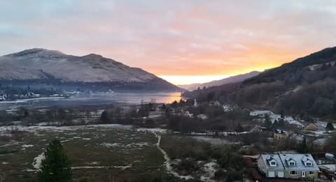 The bottom right is Gleann Fia House with Loch long in the background.