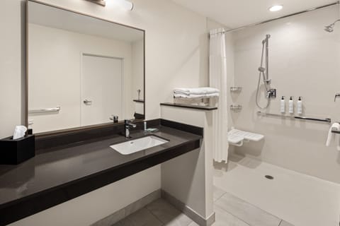 Room, 1 King Bed | Bathroom | Free toiletries, towels, soap, shampoo