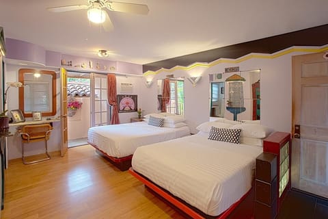 Standard Room, 2 Double Beds | Individually decorated, individually furnished, free WiFi, bed sheets