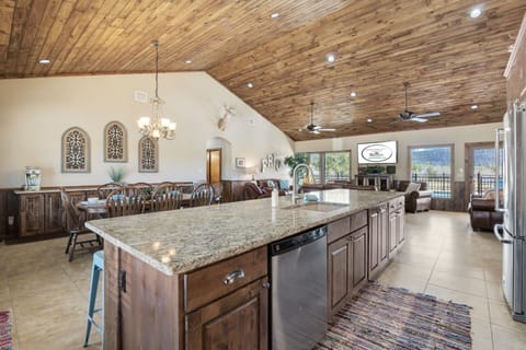 Granite counters give you tons of serving and prep space.