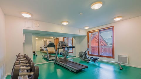 Keep up your fitness routine at the gym.