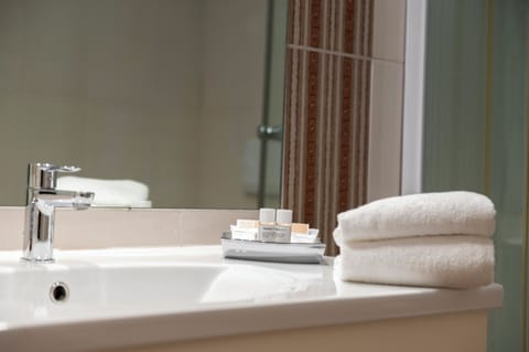 Junior Suite | Bathroom | Shower, free toiletries, hair dryer, slippers