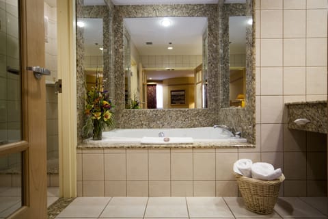 Deluxe Room, 2 Queen Beds | Bathroom | Free toiletries, hair dryer, towels, soap