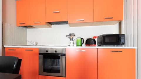 Apartment (1 Bedroom) | Shared kitchen | Fridge, microwave, oven, dishwasher