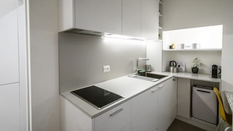 Apartment (0 Bedroom) | Private kitchen | Fridge, microwave, oven, espresso maker