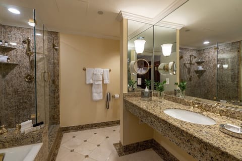 Suite, 1 King Bed (Vieux Carre) | Bathroom | Free toiletries, hair dryer, bathrobes, towels