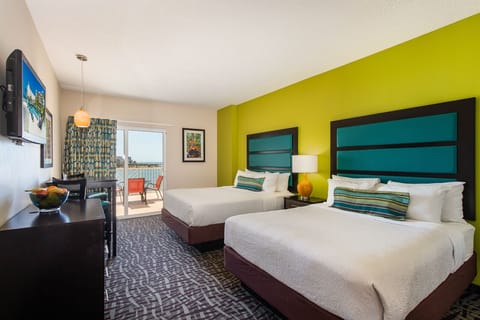 Signature Room, 2 Queen Beds, Pool View | Premium bedding, in-room safe, desk, blackout drapes