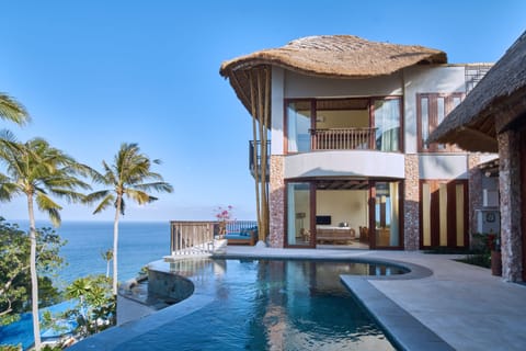 Luxury Villa, 3 Bedrooms, Private Pool, Ocean View | Free minibar items, in-room safe, desk, laptop workspace